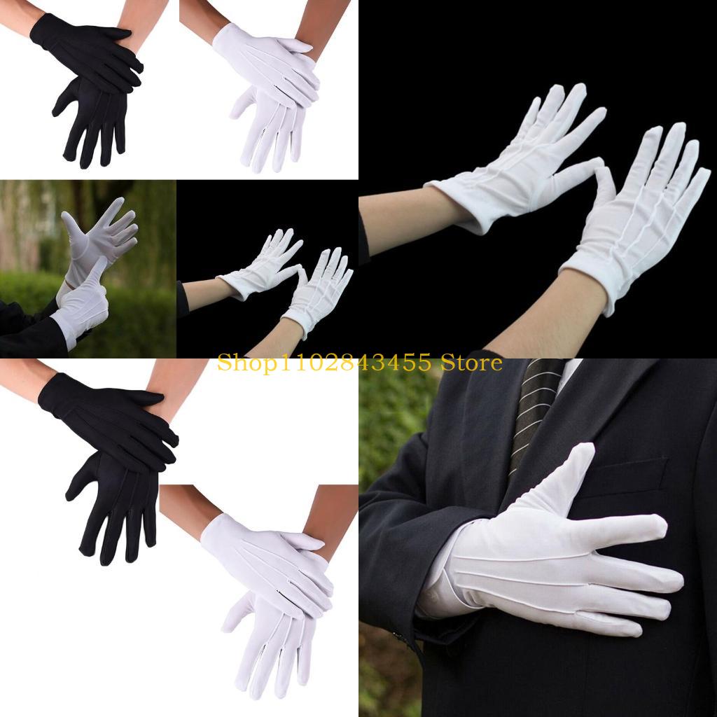 Formal Glove Leather - 49MC ソフト伸縮性作業手袋フォーマルコスチューム再利用可能なショートフルフィンガーミトン