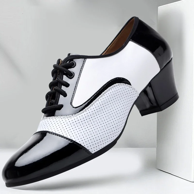 Men'S Formal Attire - 男性用の通気性のある革製ダンスシューズ,ダンスシューズ,社交イベント,ラテン,正方形,フォーマルドレス,ジャズ,スニーカー,モダン