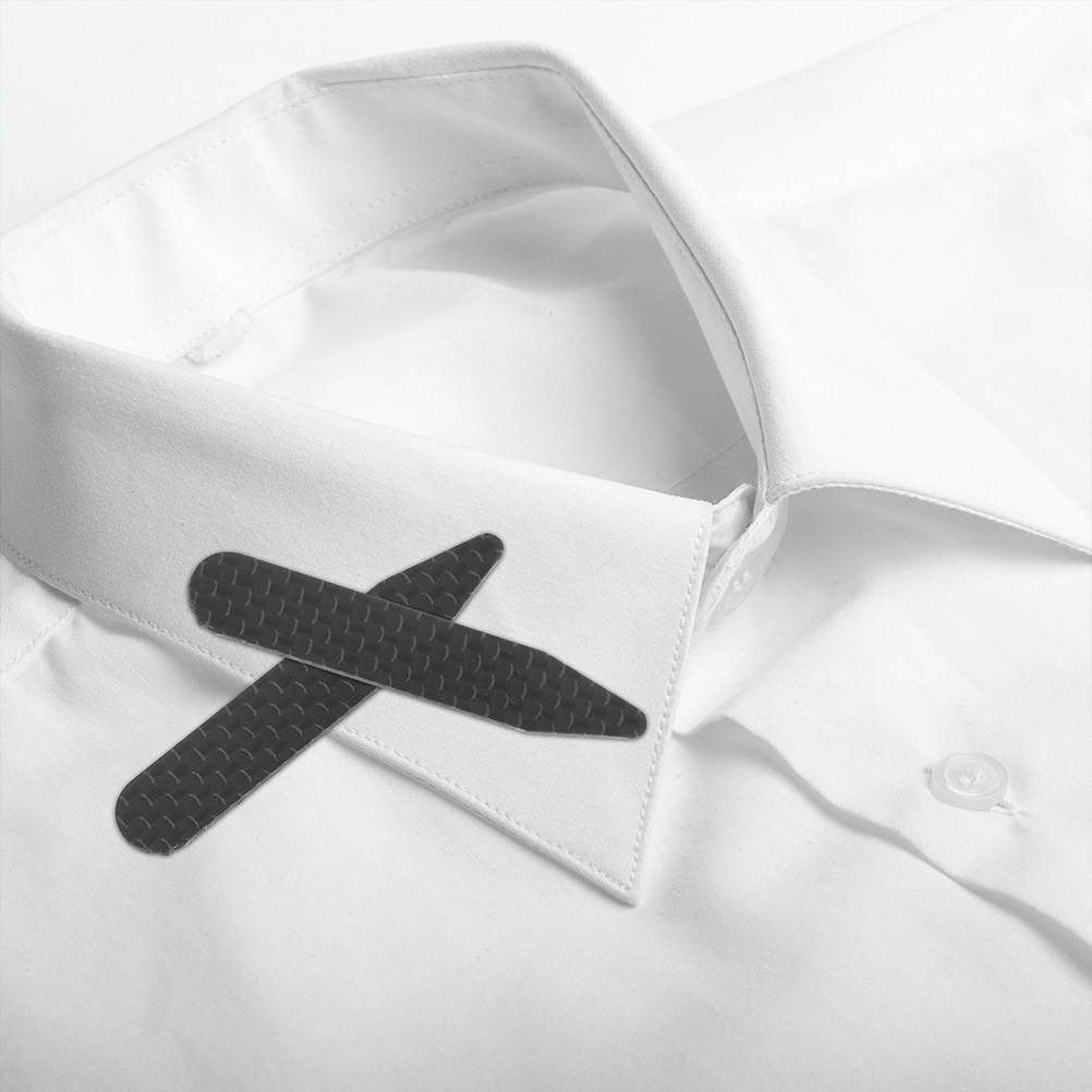Men'S Formal Wear - 2組の襟固定具 メンズシャツ用 カーボンファイバー製 長持ち フォーマルウェア 襟シェイパー