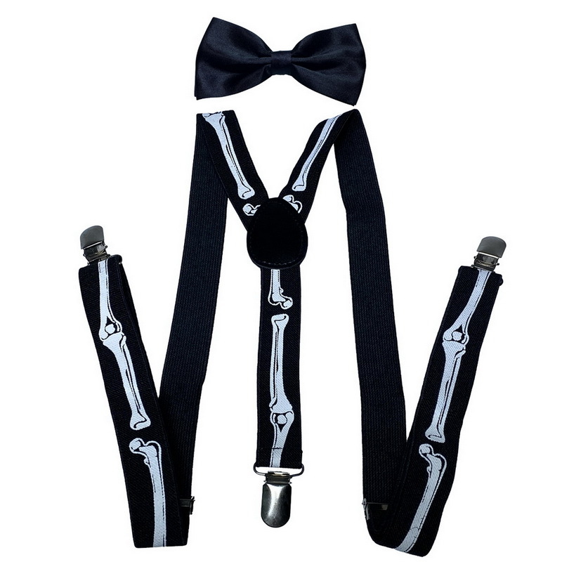 Men'S Formal Attire - 男性女性調節可能な弾性サスペンダークリップ蝶ネクタイセット付きオフィス結婚式フォーマル衣装セット弾性ウエストバンドアクセサリー