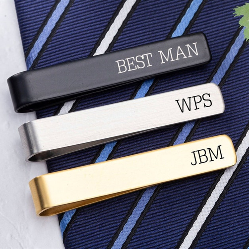 Tie Bar Clip - パーソナライズされたステンレス鋼の名前のクリップ,ジュエリー,ボーイフレンド,ギフト