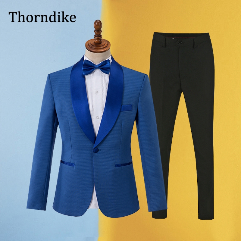 Men'S Formal Wear For Office - Gwenhwyfar-男性用のカスタムメイドのスリムフィットブルースーツ、新郎タキシード、2ピースセット、結婚披露宴、オフィスウェア、新しい、2020