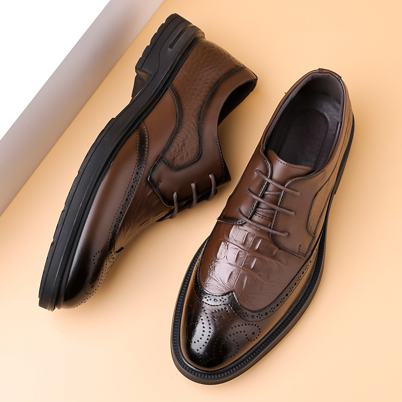 夏の新作革靴 メンズ ビジネスシューズ 通気孔付き ソフトボ - Formal Men Office Wear Sandals のレビューと価格