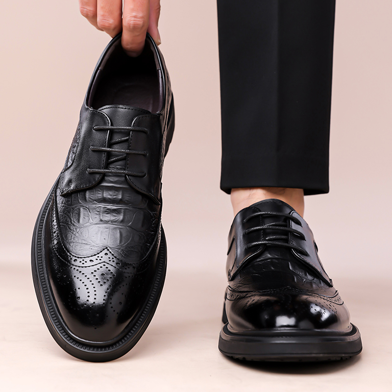 夏の新作革靴 メンズ ビジネスシューズ 通気孔付き ソフトボ - Formal Men Office Wear Sandals のレビューと価格