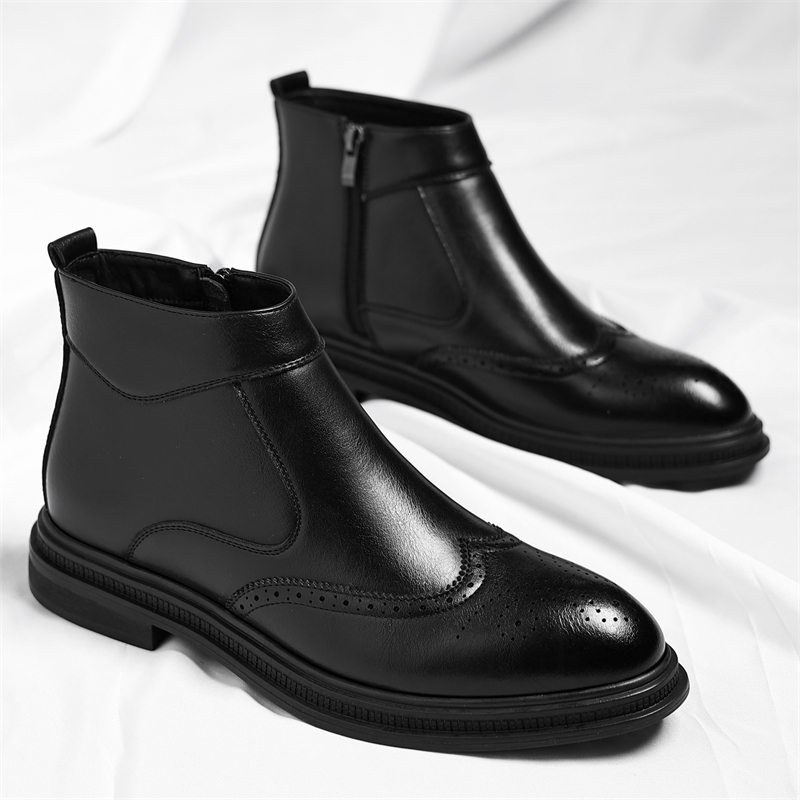 秋冬の厚底メンズビジネスハイカットブーツはシンプルで通気性が - Men'S Formal Wear のレビューと価格
