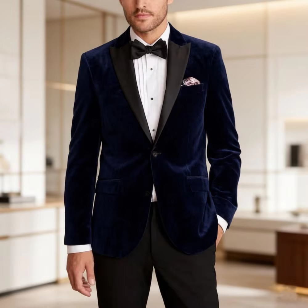 メンズベルベットフォーマルスーツ スリムフィット ワンピース - Men'S Formal Wear For Reception のレビューと価格