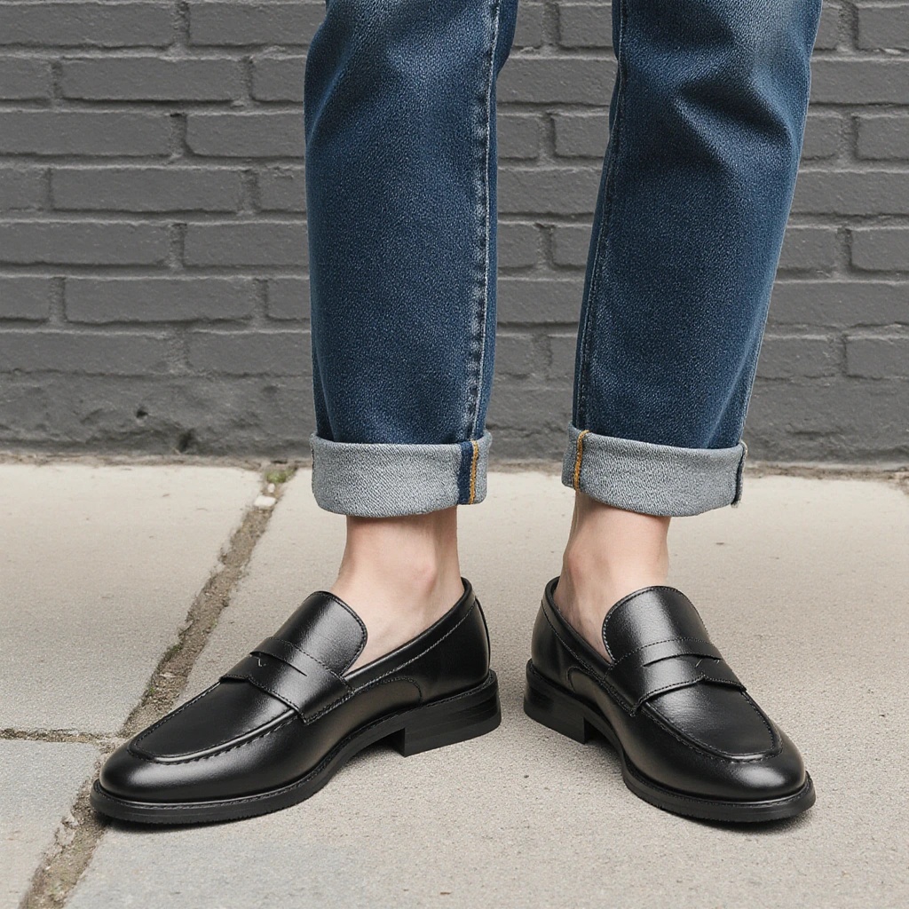 メンズブラックペニーローファー クラシックビジネスドレスシュ - Men'S Formal Attire のレビューと価格
