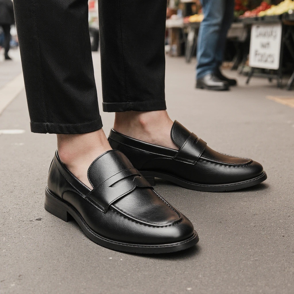 メンズブラックペニーローファー クラシックビジネスドレスシュ - Men'S Formal Attire のレビューと価格