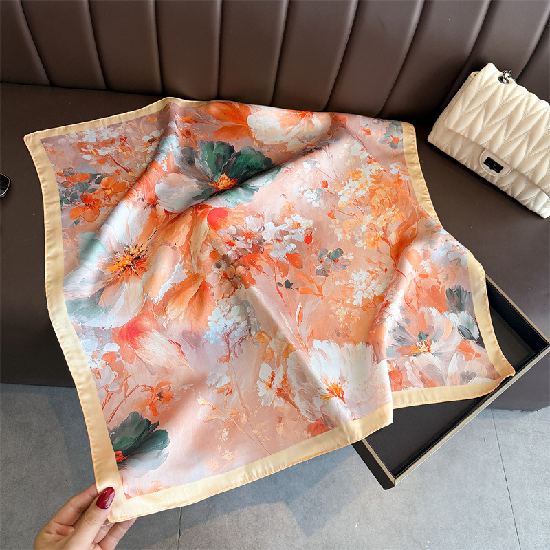 2026年新作 花柄プリント シルク スクエアスカーフ レデ - Silk Tie Woven のレビューと価格
