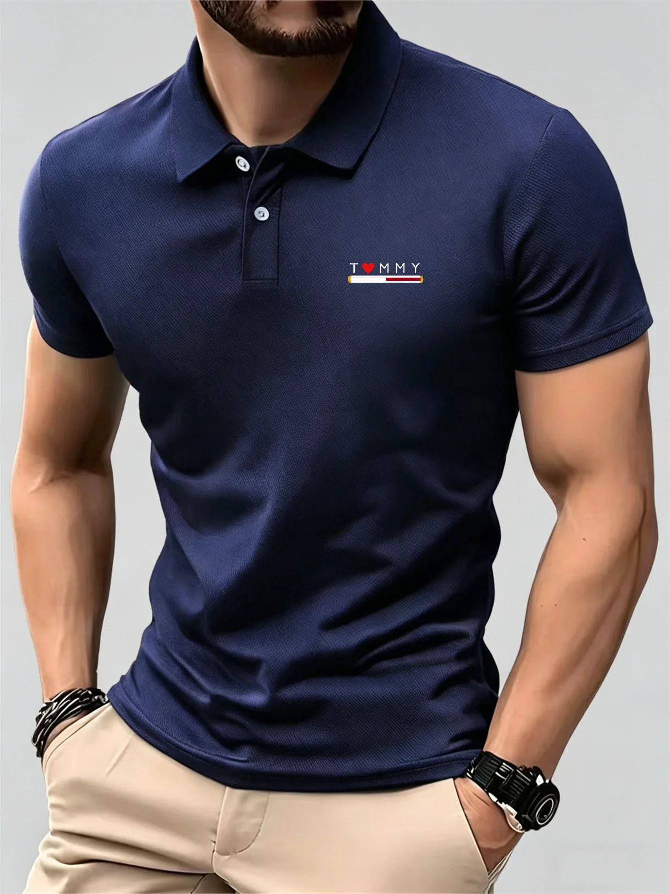 新しい通気性のある半袖ボタンダウンポロシャツ男性用カジュアル - Men Formal Wear Pinterest のレビューと価格