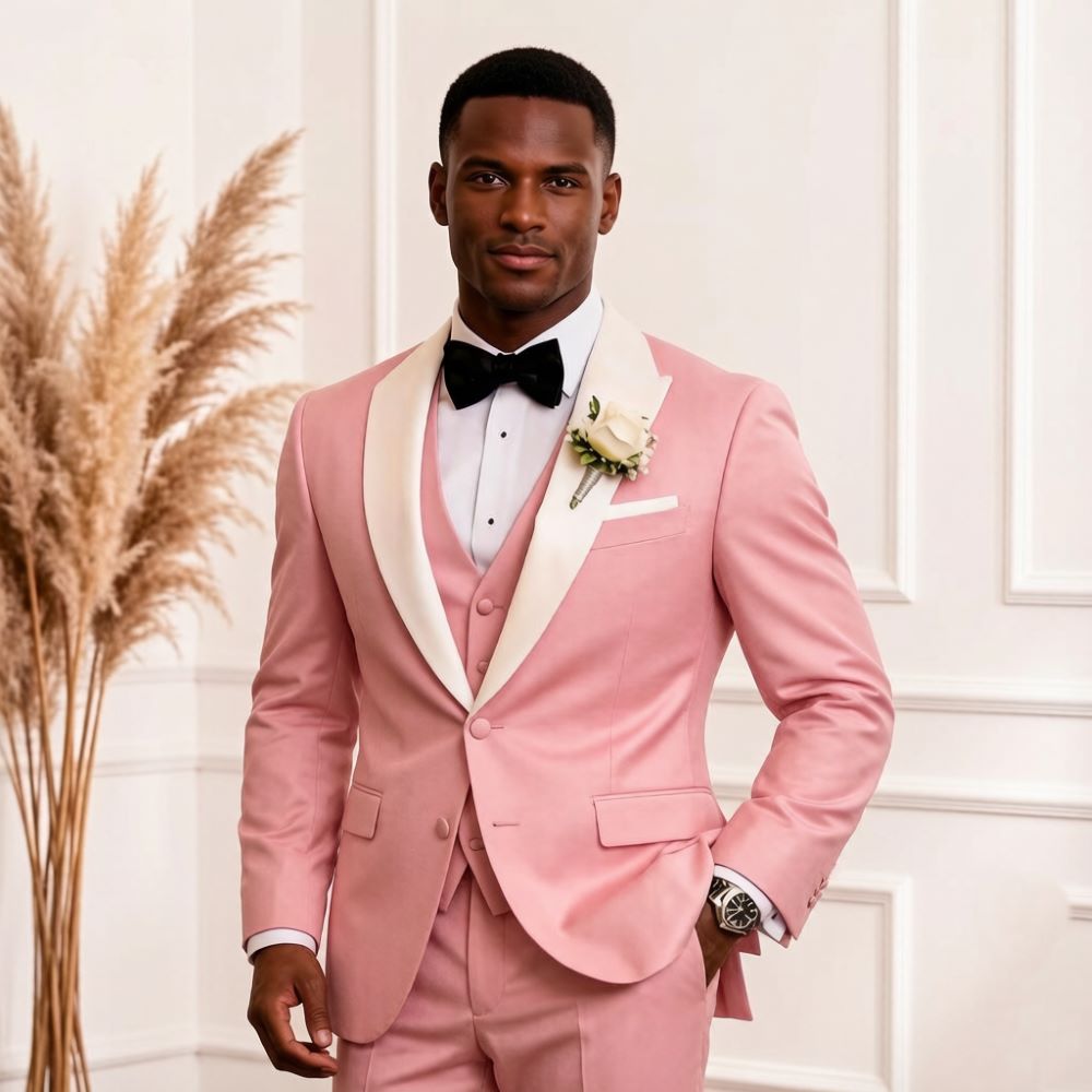 3ピースフォーマルメンズスーツ、ピークドラペル、スリムフィッ - Men'S Formal Wear For Reception のレビューと価格