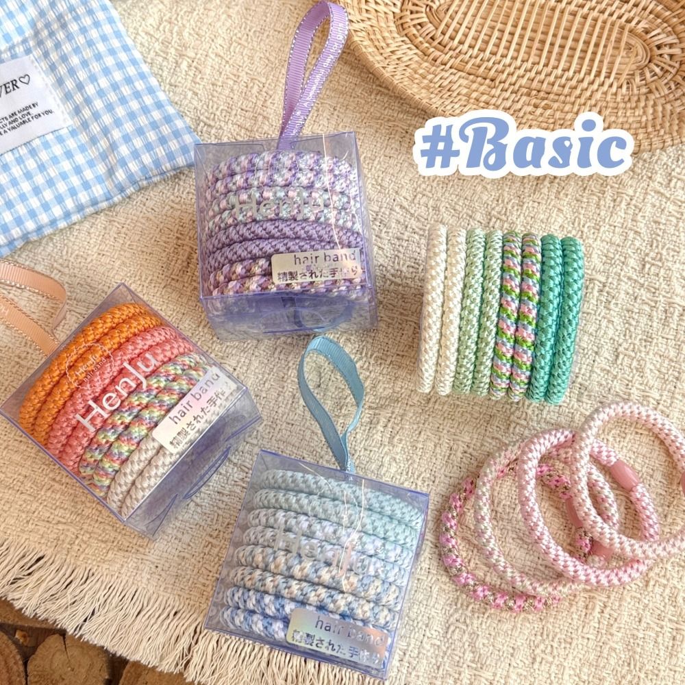 高弾性ベーシックヘアロープセットヘアタイヘアリング織りゴムバ - Tie Bar Clip のレビューと価格
