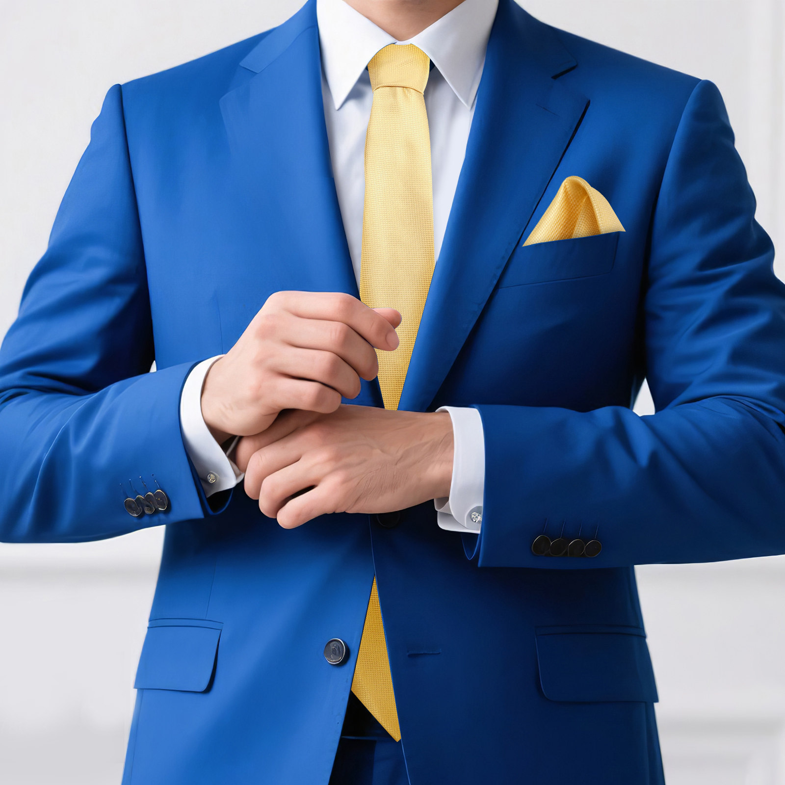 メンズネクタイ5点セット ネクタイ ポケットスクエア ラペル - Mens Formal のレビューと価格