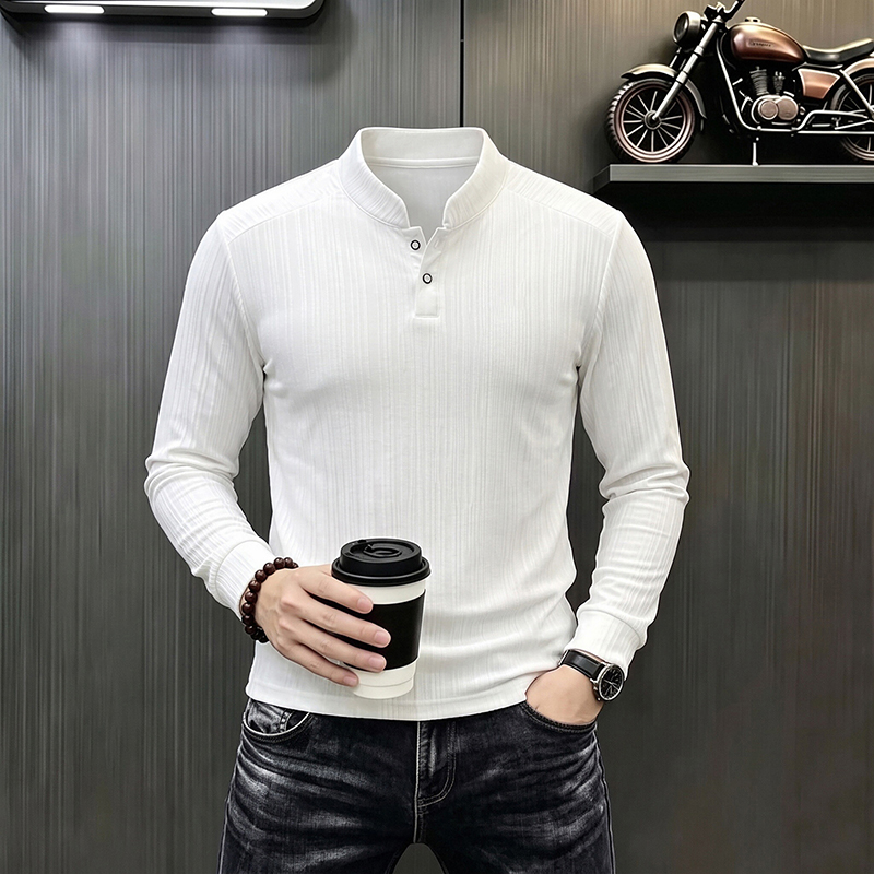 メンズビジネスカジュアル長袖ポロTシャツ秋春快適通気性ワーク - Mens Formal のレビューと価格