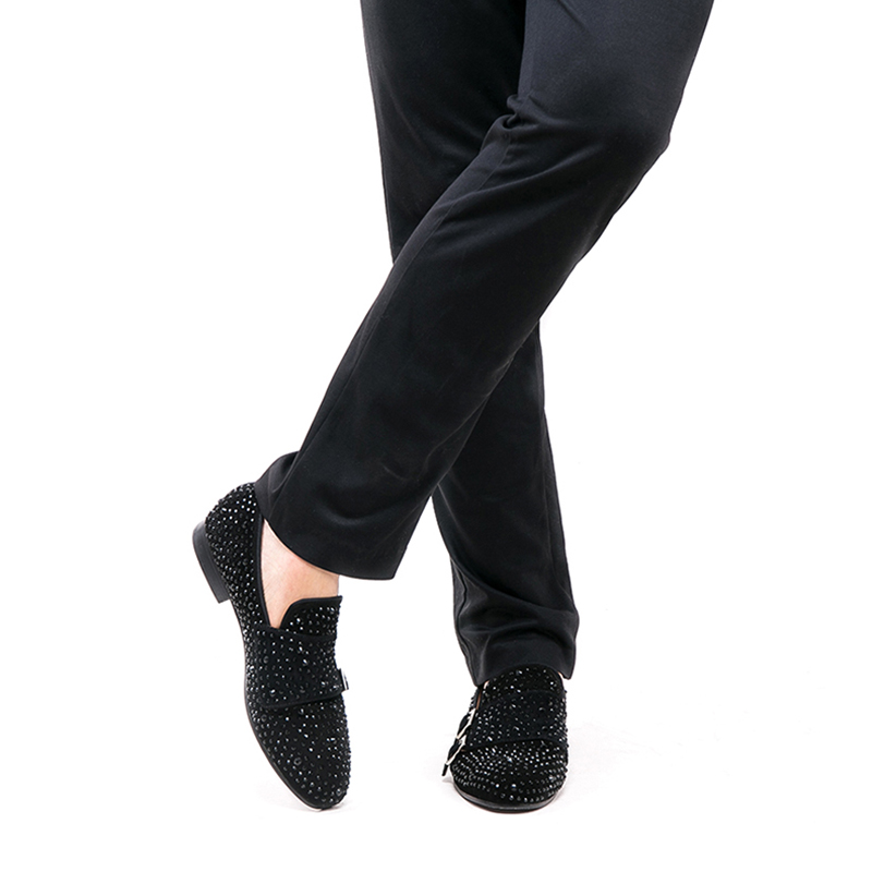 Piergitar 新しい黒スエードメンズダブルモンクシュー - Men'S Formal Wear のレビューと価格