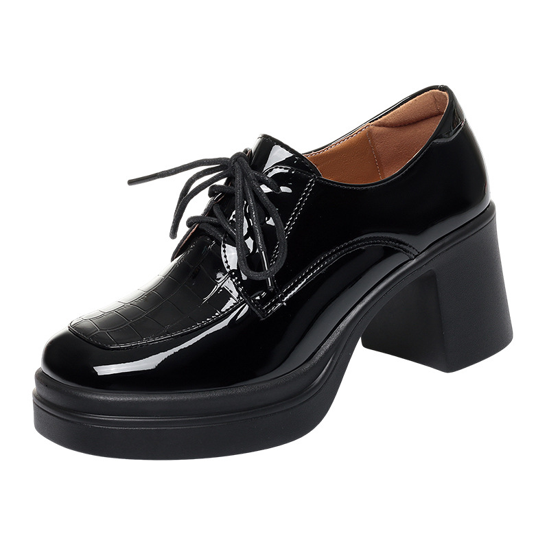 6.5cm エレガントで快適な深口ブライトレザーオックスフォ - Patent Leather Oxford のレビューと価格