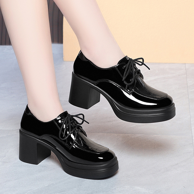 6.5cm エレガントで快適な深口ブライトレザーオックスフォ - Patent Leather Oxford のレビューと価格
