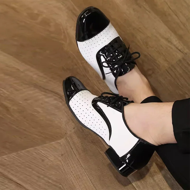 男性用の通気性のある革製ダンスシューズ,ダンスシューズ,社交 - Men'S Formal Attire のレビューと価格