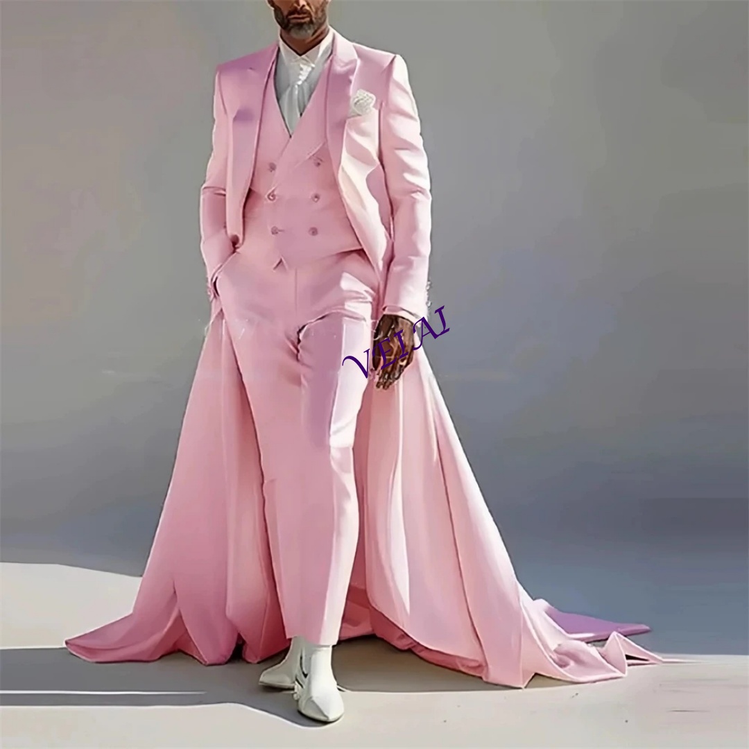 カスタムメイドメンズバンケットスリーピーススーツセット、ロン - Men'S Formal Attire のレビューと価格