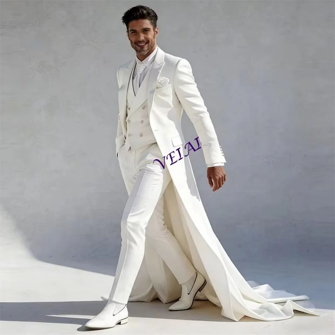 カスタムメイドメンズバンケットスリーピーススーツセット、ロン - Men'S Formal Attire のレビューと価格