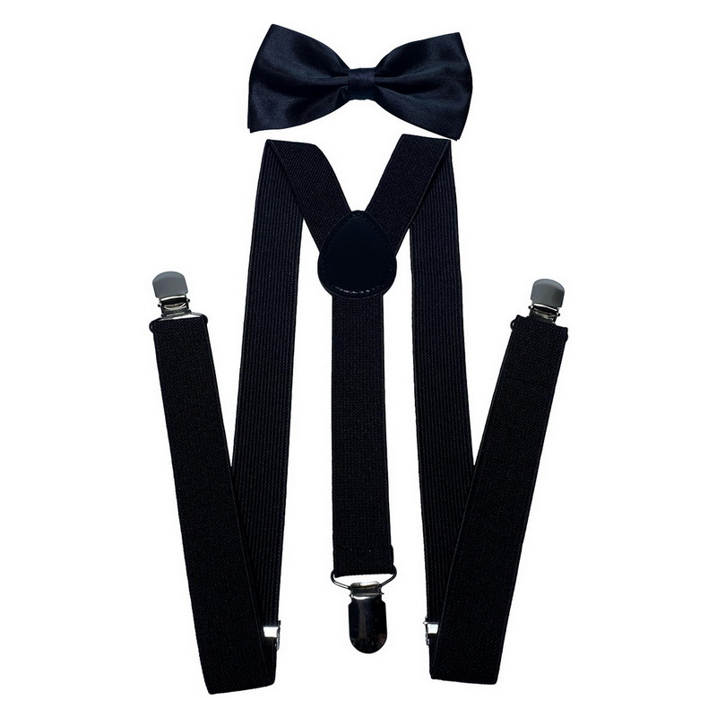 男性女性調節可能な弾性サスペンダークリップ蝶ネクタイセット付 - Men'S Formal Attire のレビューと価格