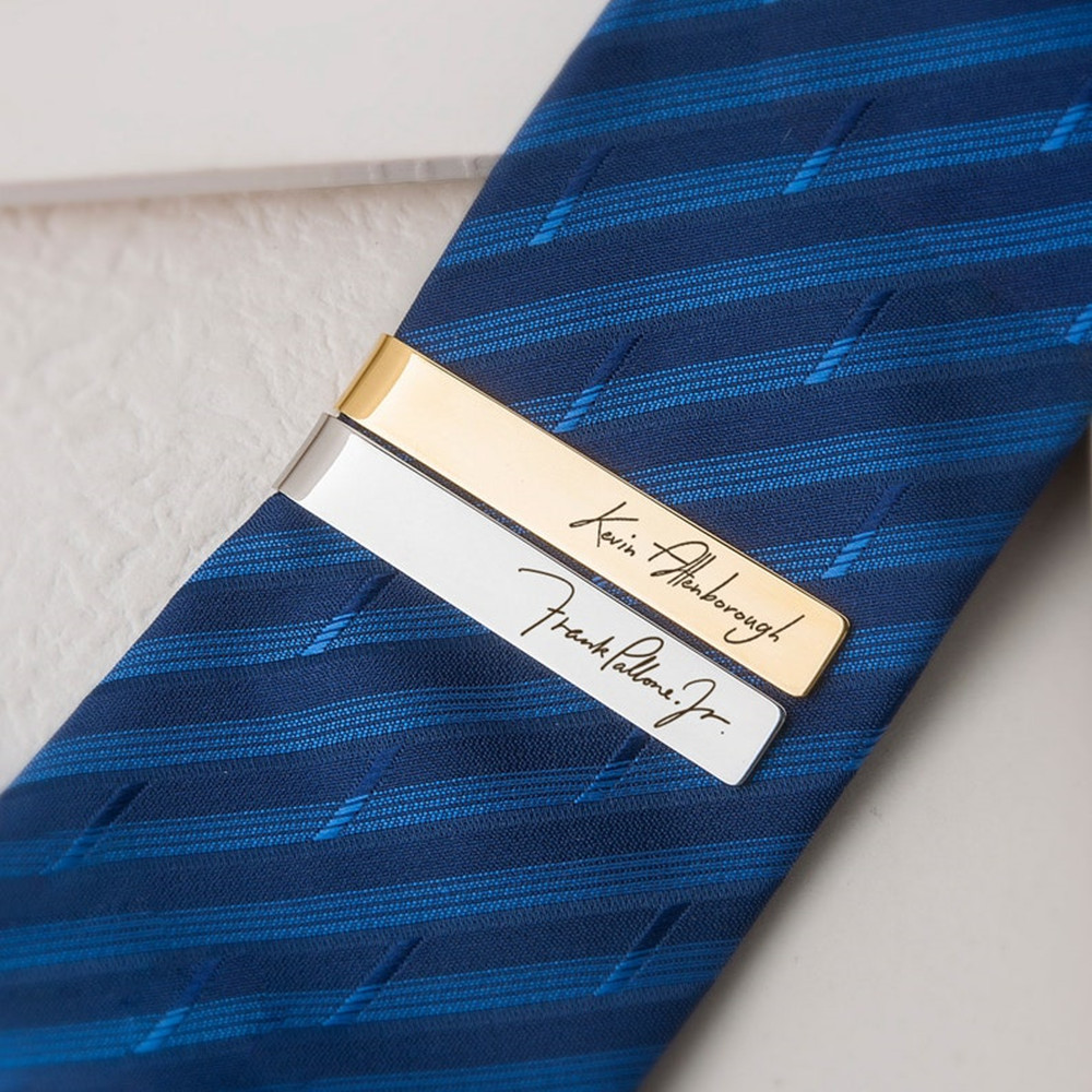 パーソナライズされたステンレス鋼の名前のクリップ,ジュエリー - Tie Bar Clip のレビューと価格