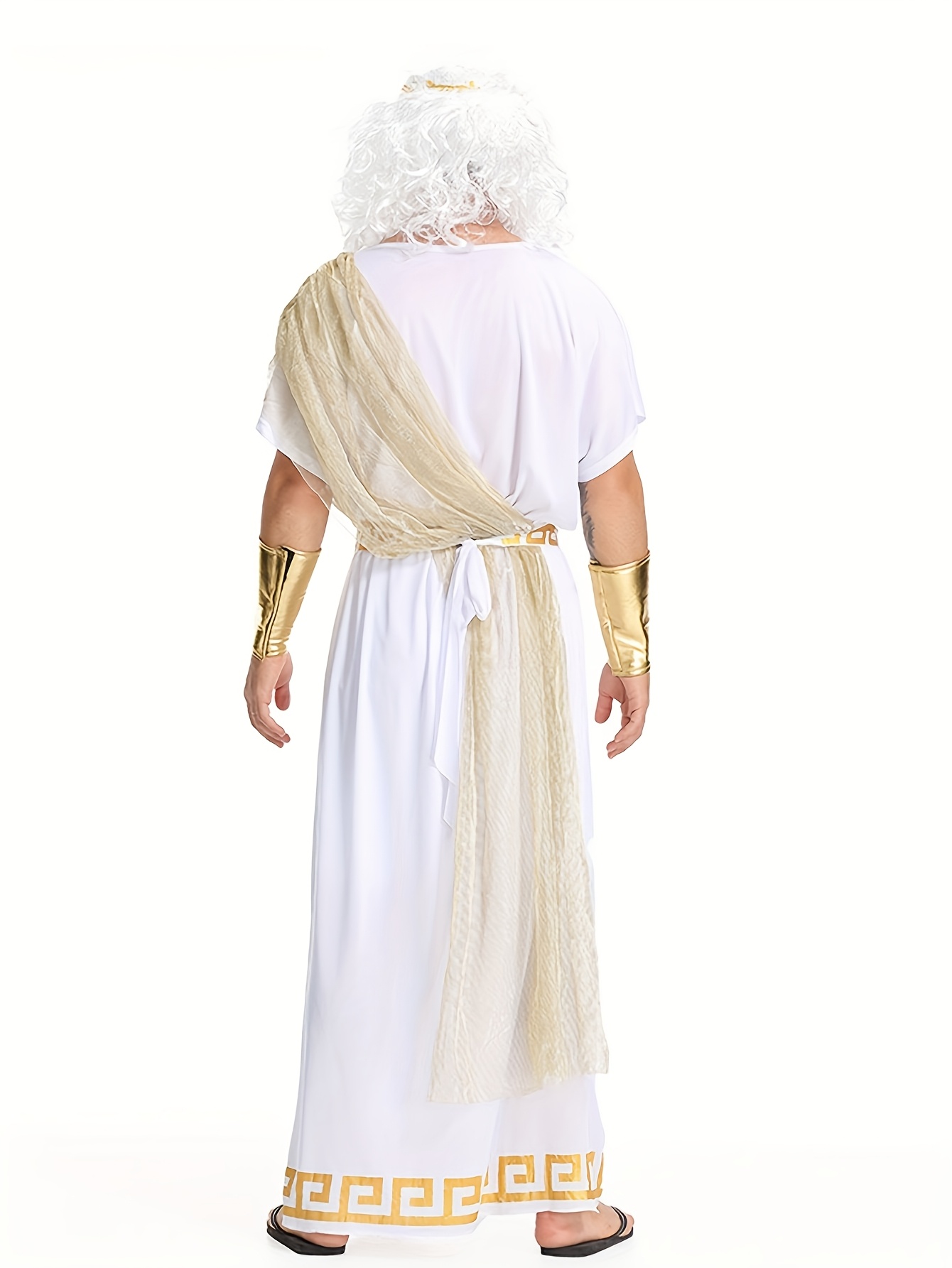 男性用ゼウスギリシャ神衣装古代ローマトーガ衣装ひげなし、ゴー - Mens Formal のレビューと価格