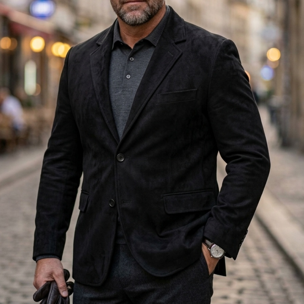 メンズヴィンテージスマートカジュアルスエードブレザージャケッ - Men'S Formal Wear For Office のレビューと価格