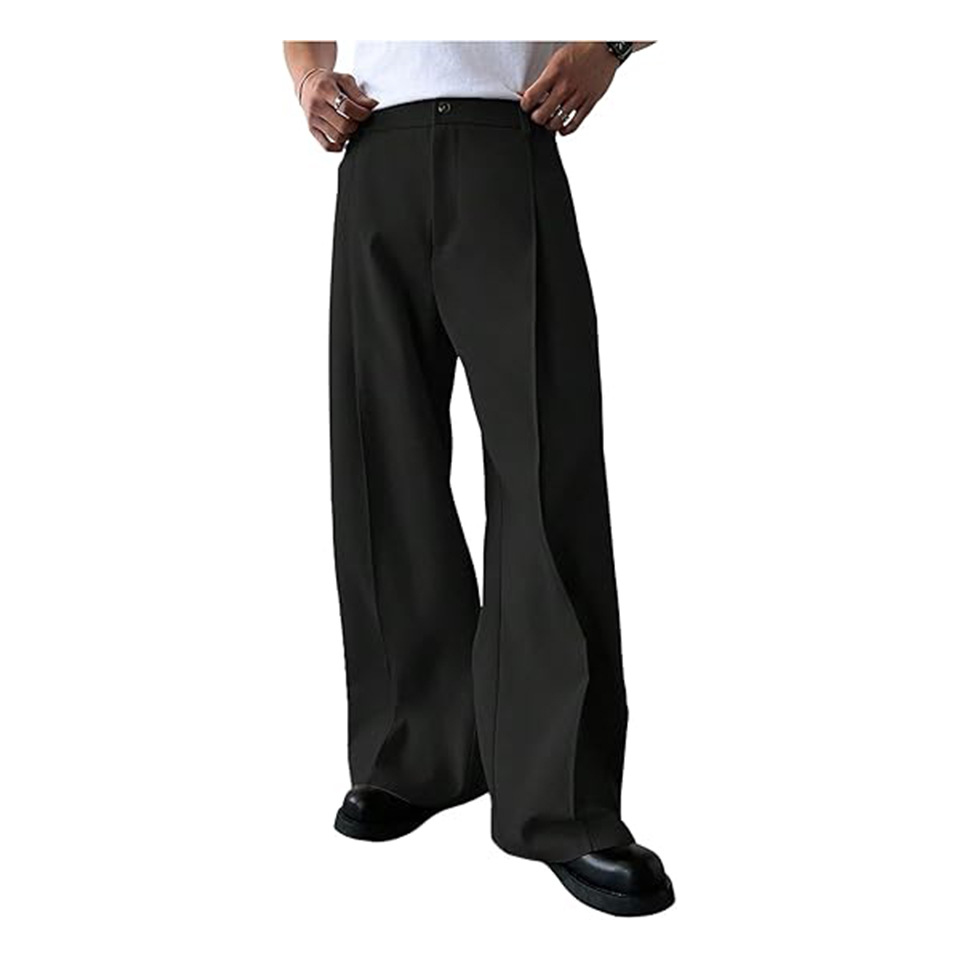 メンズ無地ストレートレッグスーツパンツ フォーマルビジネスデ - Men'S Formal Attire のレビューと価格