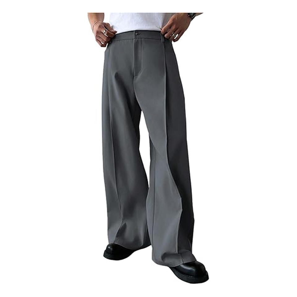 メンズ無地ストレートレッグスーツパンツ フォーマルビジネスデ - Men'S Formal Attire のレビューと価格