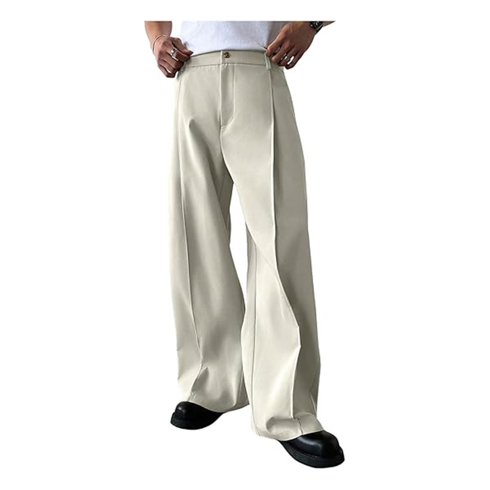 メンズ無地ストレートレッグスーツパンツ フォーマルビジネスデ - Men'S Formal Attire のレビューと価格