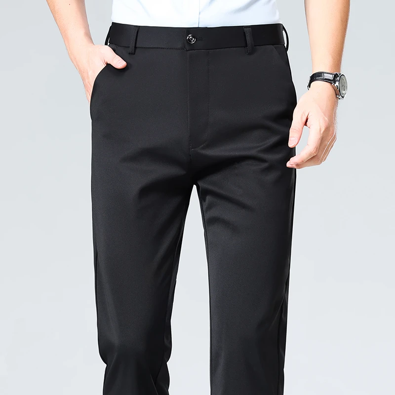 メンズオフィスフォーマルストレートフィットビジネスパンツ、柔 - Men'S Formal Attire のレビューと価格