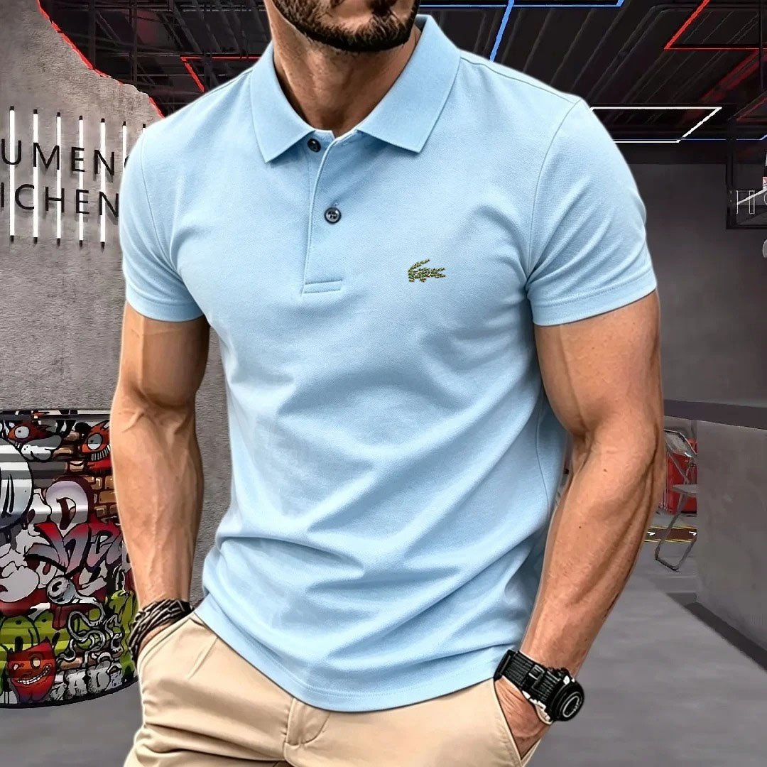 男半袖ポロシャツラペルボタンカラーブロッキングパターンプリン - Men Formal Wear Pinterest のレビューと価格