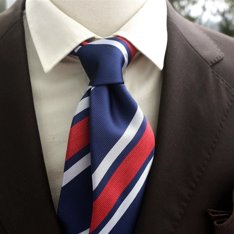 メンズネイビーブラウンのネクタイ,フォーマルなビジネスシルク - Men Formal Wear Brown のレビューと価格