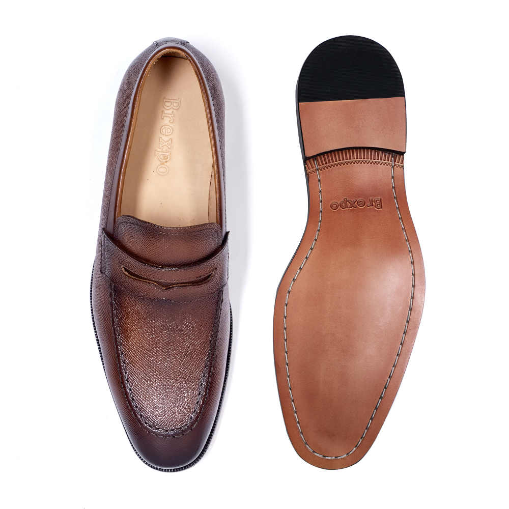 高級スリッポン ドレスシューズ メンズ 本革 イタリアンロー - Men Formal Wear Brown のレビューと価格