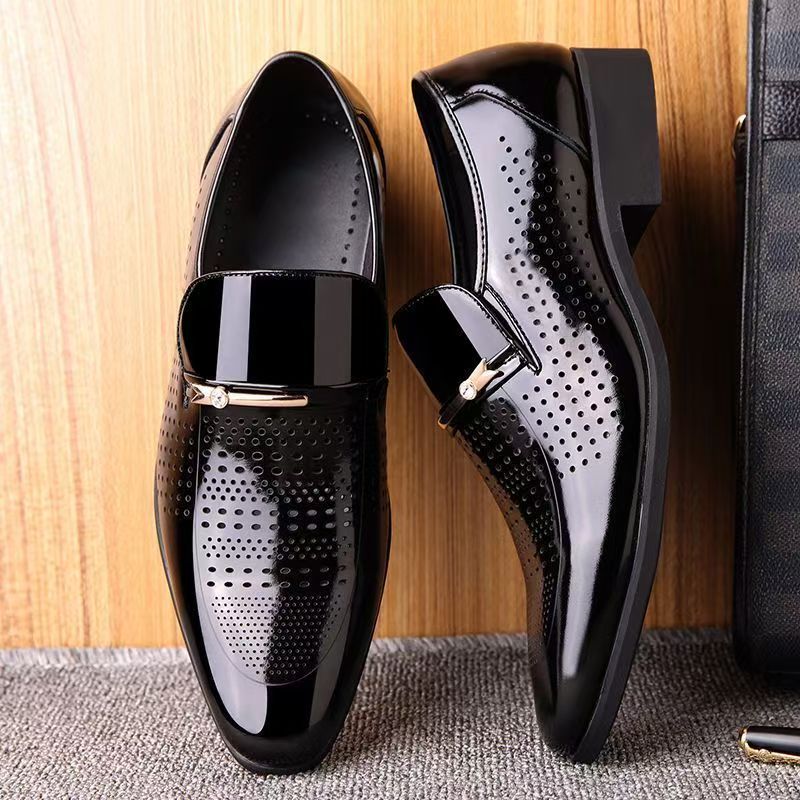 夏の新作革靴 メンズ ビジネスシューズ 通気孔付き ソフトボ - Formal Men Office Wear Sandals のレビューと価格