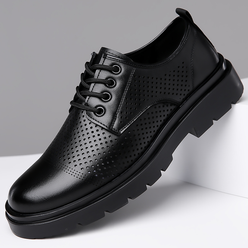 夏の新作革靴 メンズ ビジネスシューズ 通気孔付き ソフトボ - Formal Men Office Wear Sandals のレビューと価格