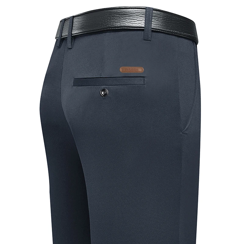 メンズロング丈ストレートレッグドレスパンツ、レザーラベルバッ - Men'S Formal Wear のレビューと価格