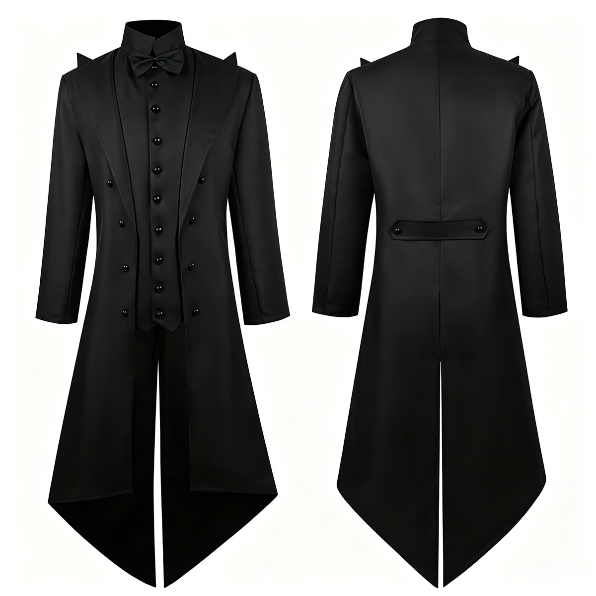 ヴィンテージゴシックメンズ燕尾服中世紳士ロングトレンチコート - Men'S Medieval Formal Wear のレビューと価格