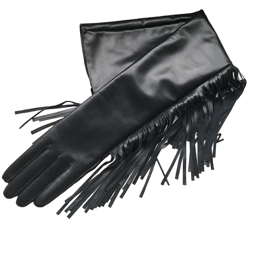 フリンジタッセル付き本革の女性用手袋,フォーマルなパーティー - Formal Glove Leather のレビューと価格