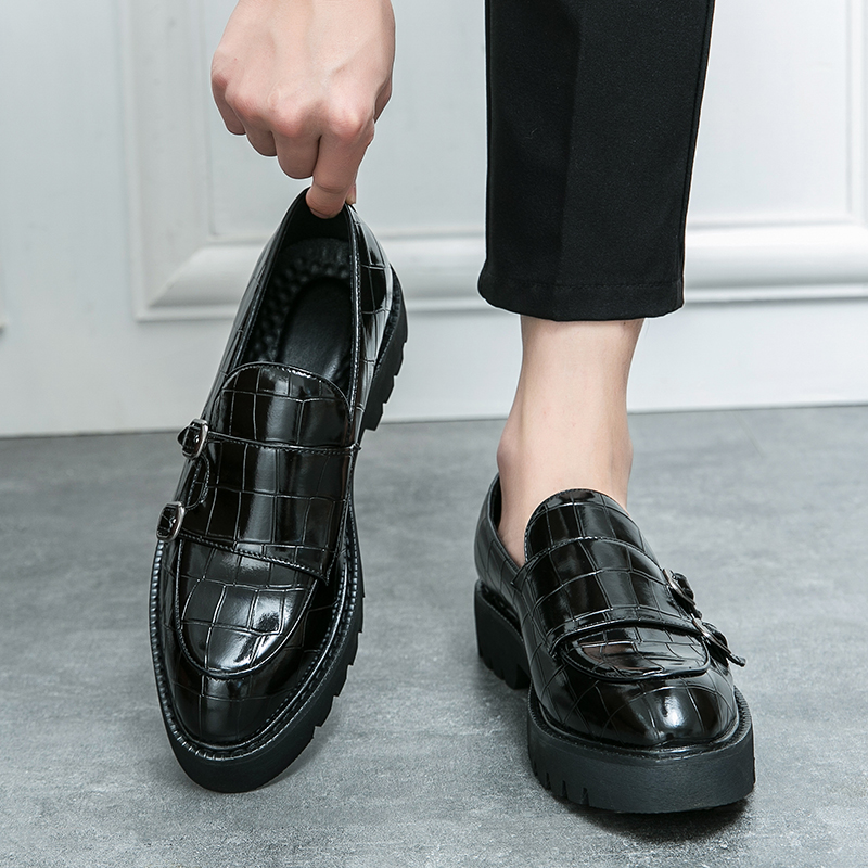ファッショナブルなカジュアルな革の靴,男性用,ペダル,厚底, - Men'S Formal Wear のレビューと価格
