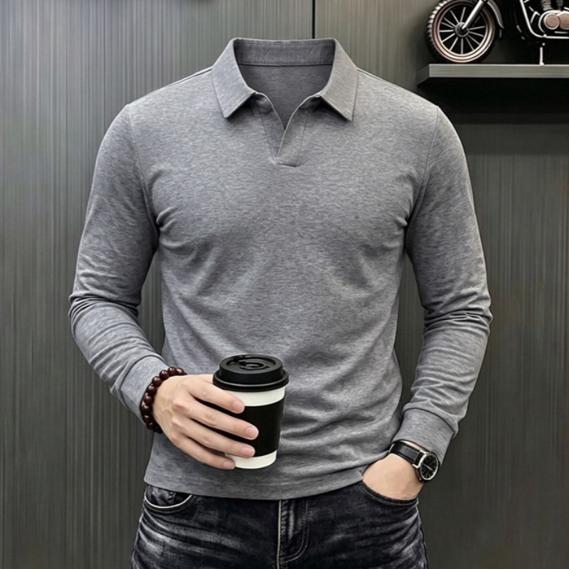 メンズビジネスカジュアル長袖Tシャツ春秋快適通気性作業服トッ - Mens Formal のレビューと価格
