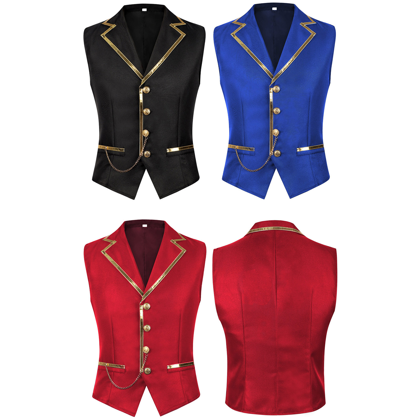 メンズハロウィンスチームパンクチョッキフォーマルイブニングパ - Formal Wear For Men Xxl のレビューと価格