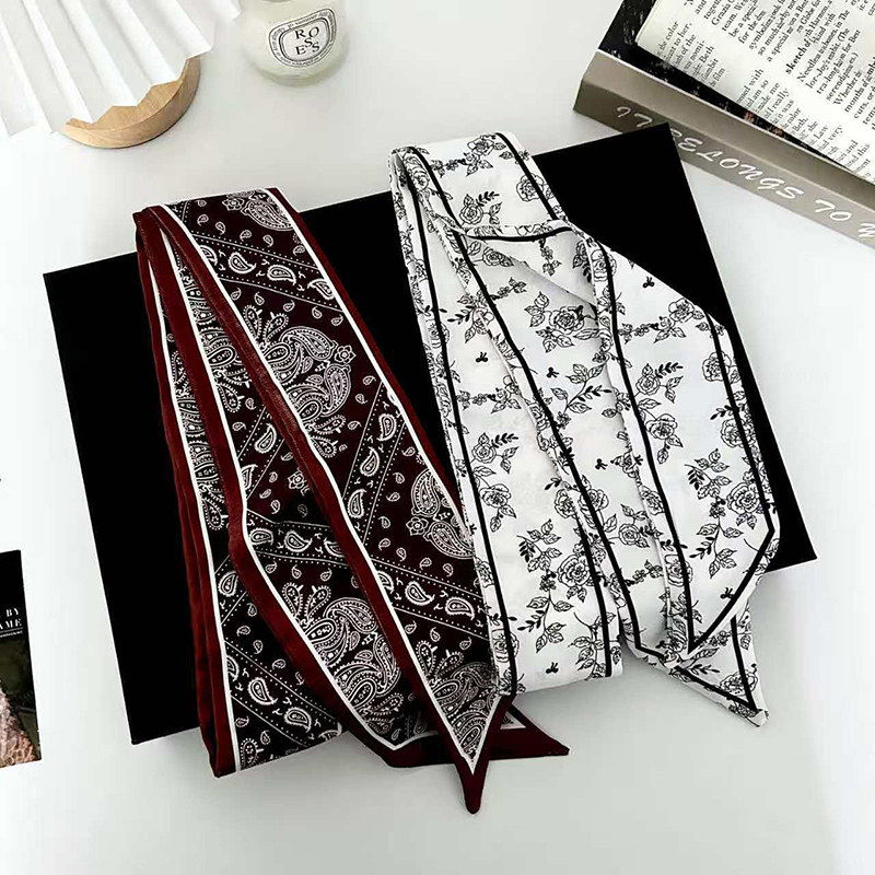 高級ファッション女性用スキニーシルクスカーフ、ロングヘアスト - Silk Tie Woven のレビューと価格
