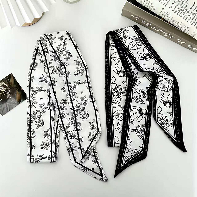 高級ファッション女性用スキニーシルクスカーフ、ロングヘアスト - Silk Tie Woven のレビューと価格