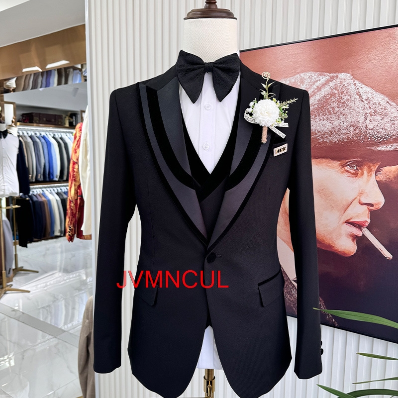 メンズ3ピーススーツ スリムフィット ウェディング新郎 ビジ - Men'S Formal Wear For Reception のレビューと価格