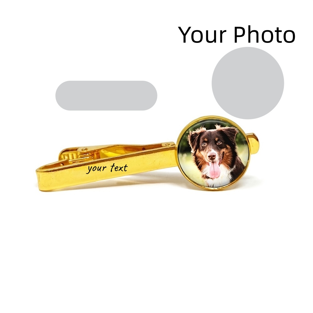 カスタム写真刻印テキストタイクリップ、パーソナライズされたネ - Tie Bar Clip のレビューと価格