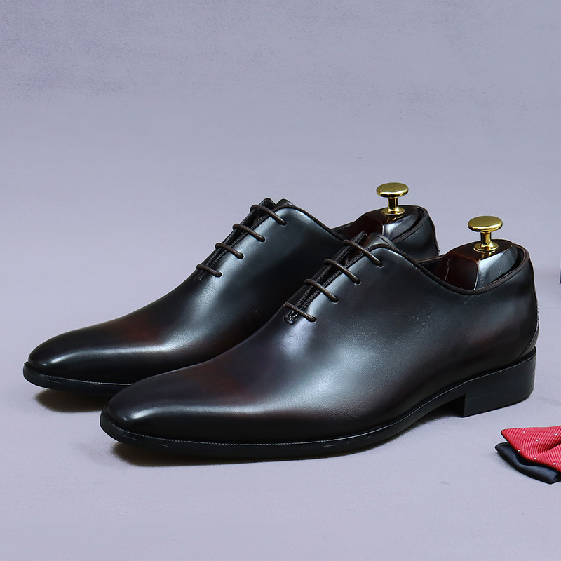 デザイナー本革メンズホールカットオックスフォードシューズ高級 - Men'S Formal Wear For Office のレビューと価格